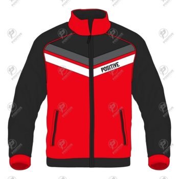 Positive Custom Printed Taslan Fabric Zipper Windbreaker Jacket