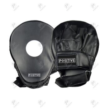 Positive Black Synthetic PU Leather Punching Mitts