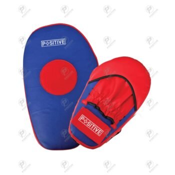 Positive Red & Black Straight Artificial Leather Large Focus Mitts