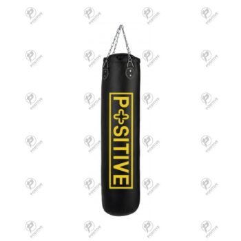Positive 4ft Black Punching Bag with Chain Hanging