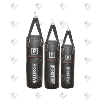 Positive Black Genuine Leather Punching Bag