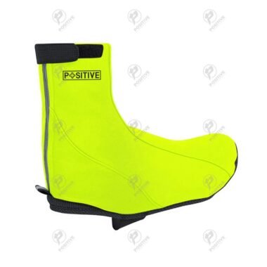 Positive Windproof Yellow Hi Vis Softshell Cycling Shoe Covers