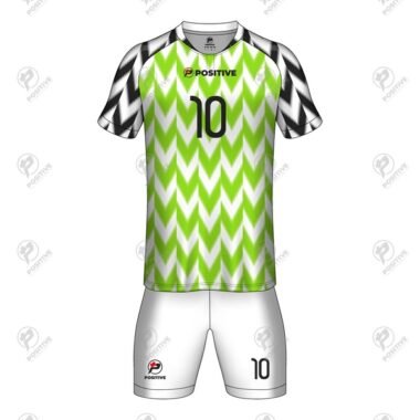 Positive Customized Raglan Sleeve Soccer Jersey & Shorts Kit