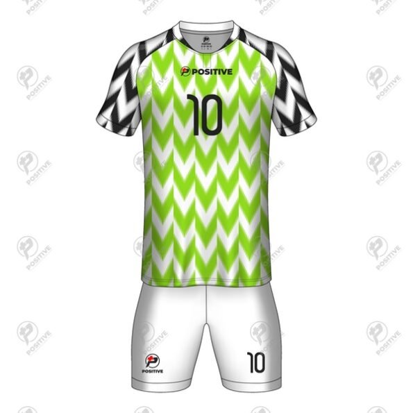 Positive Customized Raglan Sleeve Soccer Jersey & Shorts Kit