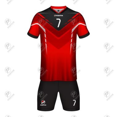 Positive Customized Soccer Uniform V-Neck Jersey & Shorts Kit