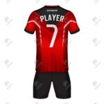 Positive Customized Soccer Uniform V-Neck Jersey & Shorts Kit