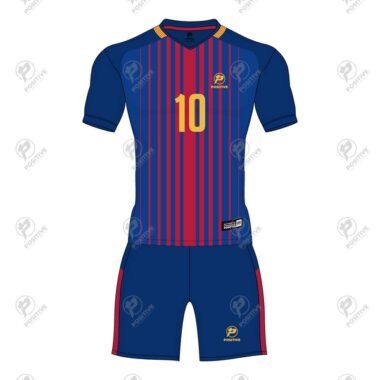 Positive Quick Dry Printed Soccer Uniform Jersey & Shorts Kit