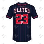 Positive Contrast Red & Navy Printed Half Sleeve Baseball Jersey