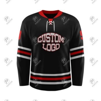 Positive Custom Logo Printed Lace Collar Ice Hockey Jersey