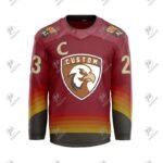 Positive Custom Design Printed Round Collar Ice Hockey Jersey