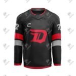 Positive Custom Design Printed Round Collar Ice Hockey Jersey