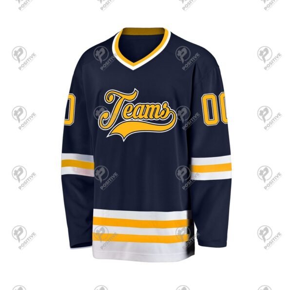 Positive V-Neck Custom Sublimation Printed Ice Hockey Jersey