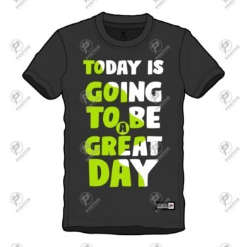 Positive Cotton & Polyester Contrast Two Color Printed T-Shirt