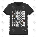 Positive Multicolor Freedom Cotton Screen Printed T-Shirt