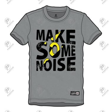 Positive Custom Printed Cotton Grey Short Sleeve T-Shirt