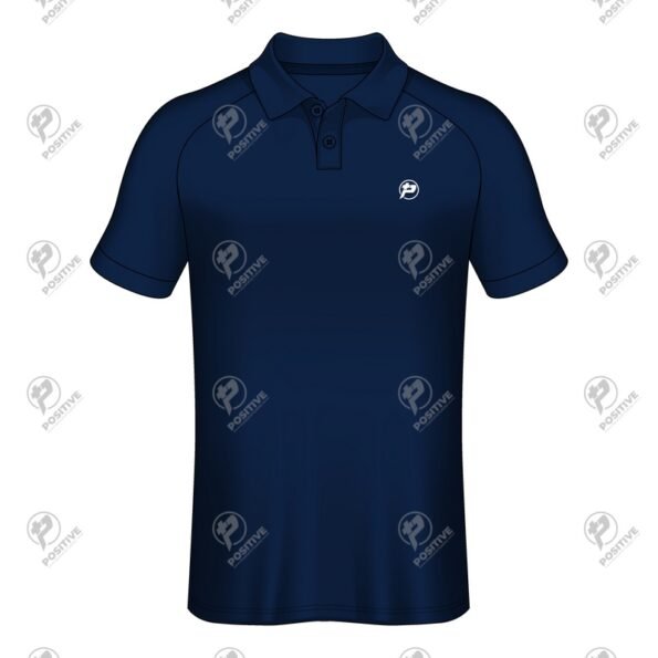 Positive Plain Pique Fabric Raglan Sleeve Cotton Polo Shirt
