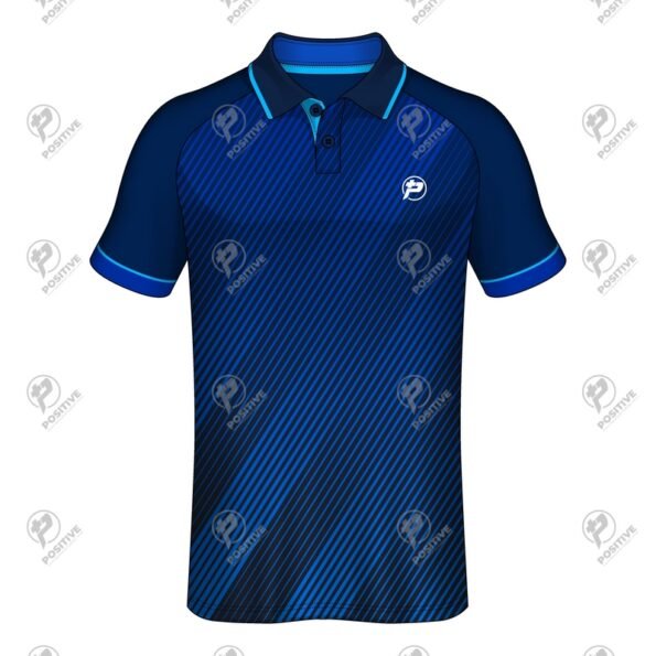 Positive Custom Logo Printed Worker Raglan Sleeve Polo Shirt