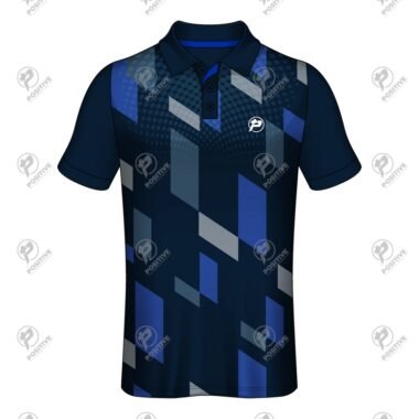 Positive Sports Event Custom Design Digital Printed Polo Shirt