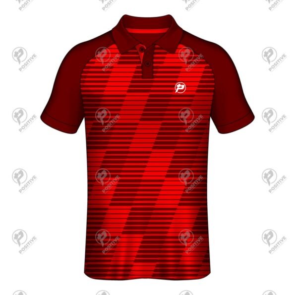 Positive Sublimation Printed 2-Button Raglan Sleeve Polo Shirt