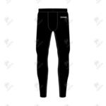 Positive Mens Black Basic Compression Leggings