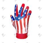 Positive Football Receiver Gloves High Grip USA Flag Printing