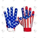 Positive Football Receiver Gloves High Grip USA Flag Printing