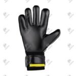 Embossed Finger Protection Black Football Goalkeeper Gloves