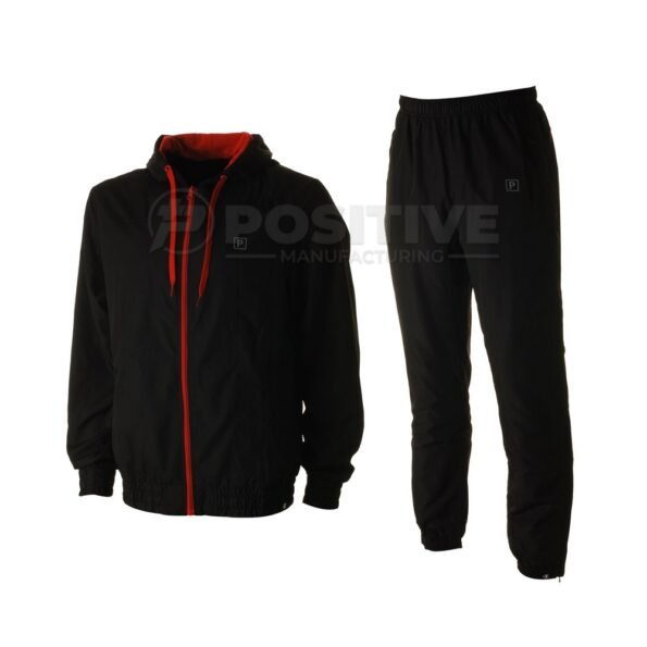 Positive Red & Black Training Personalized Micro Jogging Tracksuit