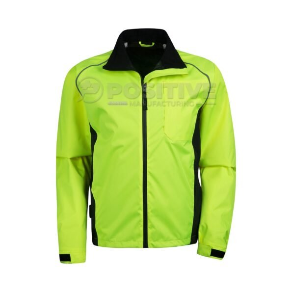 Positive Rain Wear Hi Vis Yellow Cycling Waterproof Rain Jacket