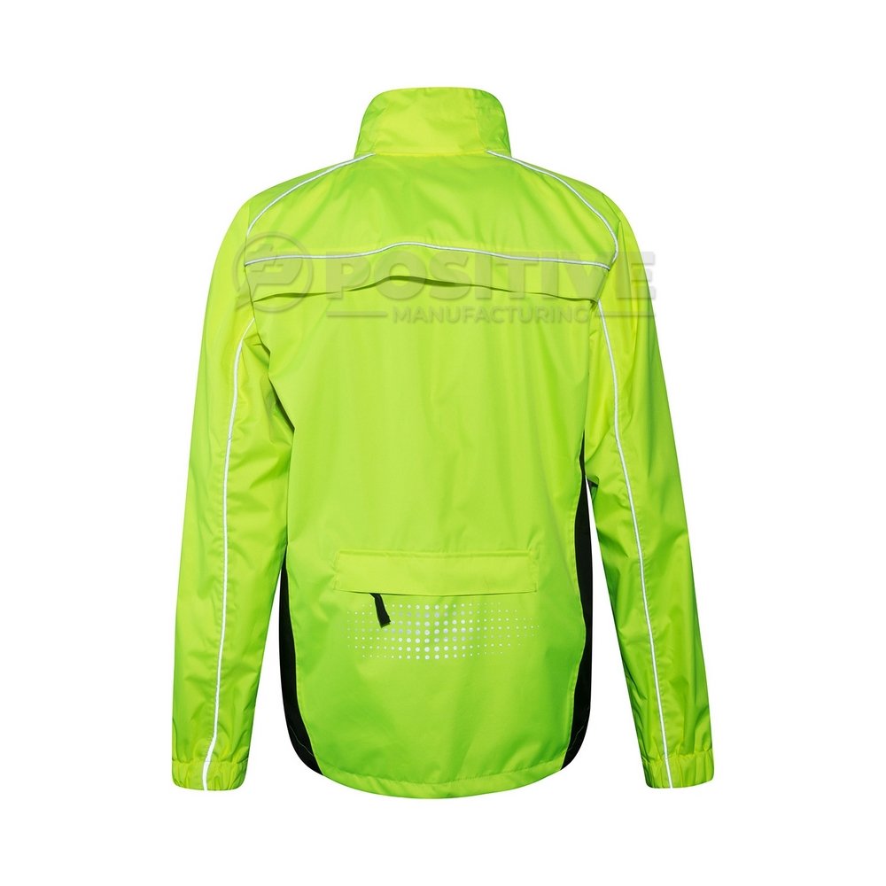 Positive Rain Wear Hi Vis Yellow Cycling Waterproof Rain Jacket