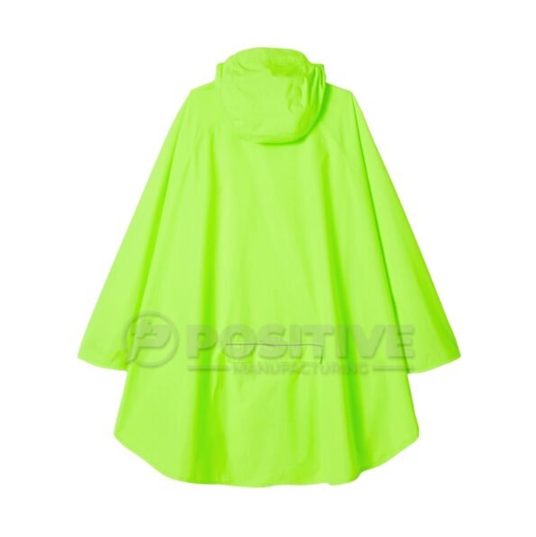 Positive Waterproof Cycling Hooded Hi Vis Yellow Rain Poncho